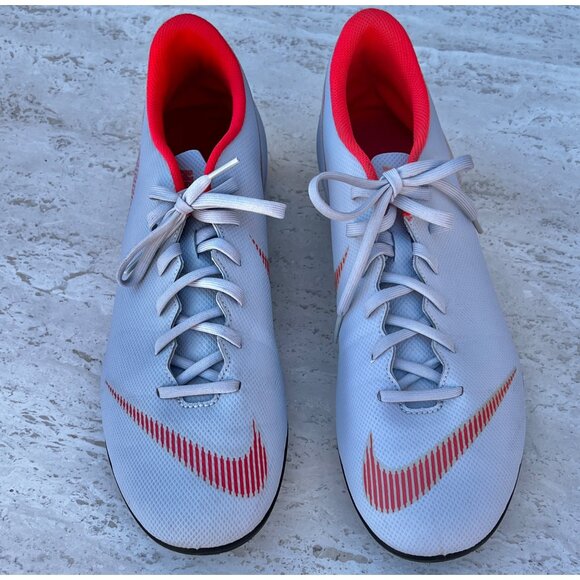 Nike Mercurial Vapor Soccer Cleats Men’s Sz 13 Gray & Red LtWt Performance Shoes - Picture 7 of 11